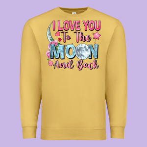 I Love You To The Moon And Back Valentine's Day Premium Sweatshirt Designed By Fadigitalartstudio