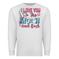 Oatmeal Heather I love you to the moon and back Valentine's Day Premium Sweatshirt - FaDigitalArtStudio