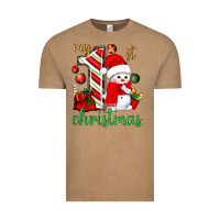 Vintage Coffee My 1st. Christmas with cute snowman Vintage Tee - NancyCooperArtShop