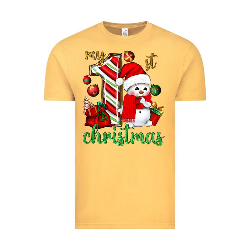 My 1st. Christmas With Cute Snowman Vintage Tee by NancyCooperArtShop | Teevron
