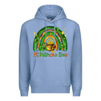 Colony Blue St. Patrick's Day rainbow Premium Hoodie - HowdyJamesFarm