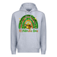 Heather Grey St. Patrick's Day rainbow Premium Hoodie - HowdyJamesFarm