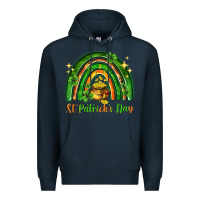 Navy St. Patrick's Day rainbow Premium Hoodie - HowdyJamesFarm