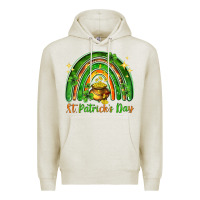 Oatmeal Heather St. Patrick's Day rainbow Premium Hoodie - HowdyJamesFarm