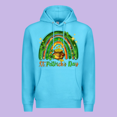 St. Patrick's Day Rainbow Premium Hoodie Designed By Howdyjamesfarm