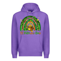 Purple St. Patrick's Day rainbow Premium Hoodie - HowdyJamesFarm