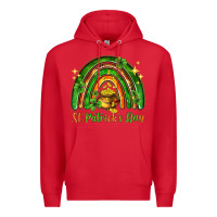 Red St. Patrick's Day rainbow Premium Hoodie - HowdyJamesFarm