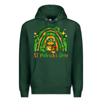Sports Green St. Patrick's Day rainbow Premium Hoodie - HowdyJamesFarm