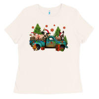 Bone christmas farm animals truck Ladies Tee - Jasminsmagicworld
