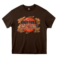 Chocolate Brown basketball mom Heavy Core Tee - AdoDesignShop