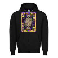 Black joker mardi gras skeleton Zipper Hoodie - CowGirlArtShop