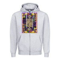 Heather Grey joker mardi gras skeleton Zipper Hoodie - CowGirlArtShop