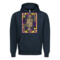 Navy joker mardi gras skeleton Zipper Hoodie - CowGirlArtShop