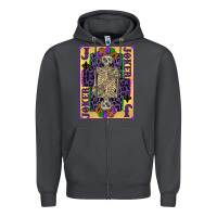 Smoke joker mardi gras skeleton Zipper Hoodie - CowGirlArtShop
