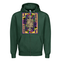 Joker Mardi Gras Skeleton Zipper Hoodie | Teevron