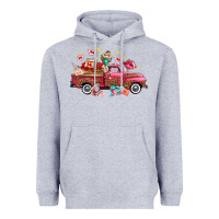 Heather Grey Western Valentines Day Truck Photography Love Side Heavyweight Hoodie - FaDigitalArtStudio