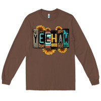 Chestnut yeehaw license plate letters Long Sleeve Tee - Jasminsmagicworld