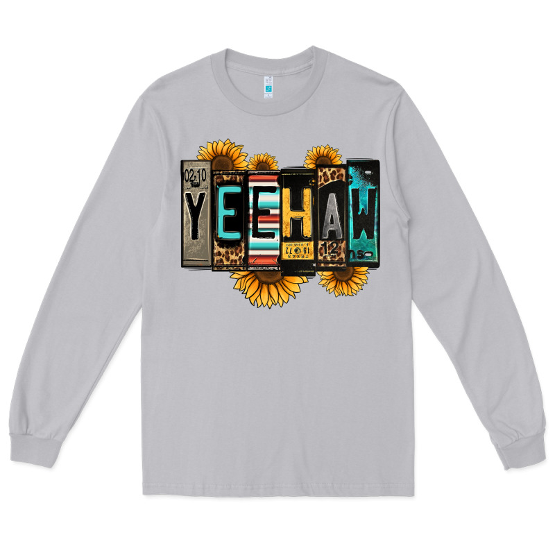 Yeehaw License Plate Letters Long Sleeve Tee by Jasminsmagicworld | Teevron