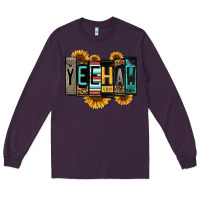 Plum yeehaw license plate letters Long Sleeve Tee - Jasminsmagicworld