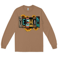 Toasted Coconut yeehaw license plate letters Long Sleeve Tee - Jasminsmagicworld