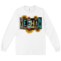 White yeehaw license plate letters Long Sleeve Tee - Jasminsmagicworld