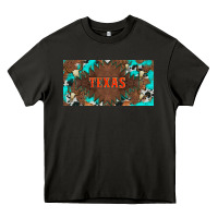 Asphalt western texas and bullskulls with turquoise and leopard licanse plate Heavy Core Tee - Artiststas