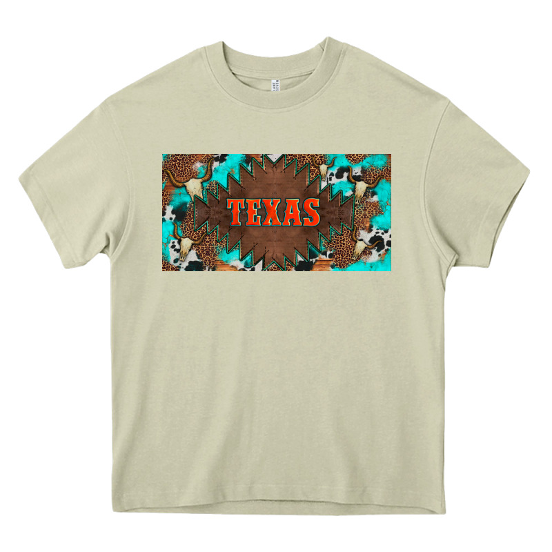 Western Texas And Bullskulls With Turquoise And Leopard Licanse Plate Heavy Core Tee by Artiststas | Teevron