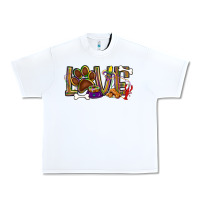 White Mardi Gras love dog paw Urban Heavy Tee - BundleAndBundleShop