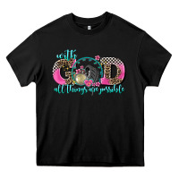 Black with god all things are possible race Heavy Core Tee - AdoDesignShop