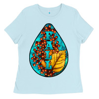 Baby Blue Fall Teardrop Ladies Tee - LillyAllenDesigns