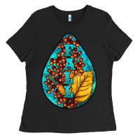 Black Fall Teardrop Ladies Tee - LillyAllenDesigns