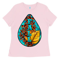 Bubblegum Pink Fall Teardrop Ladies Tee - LillyAllenDesigns