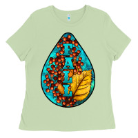 Matcha Fall Teardrop Ladies Tee - LillyAllenDesigns