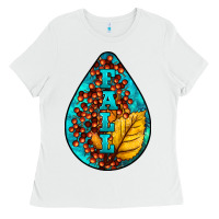 White Fall Teardrop Ladies Tee - LillyAllenDesigns