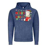 Vintage Denim merry what christmas cat Vintage Hoodie - MaliasSmallBusiness