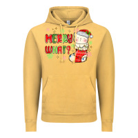 Vintage Mustard merry what christmas cat Vintage Hoodie - MaliasSmallBusiness