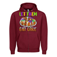 Burgundy let them eat cake Zipper Hoodie - CowGirlArtShop