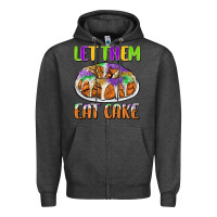 Charcoal Heather let them eat cake Zipper Hoodie - CowGirlArtShop