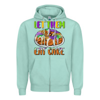 Seafoam let them eat cake Zipper Hoodie - CowGirlArtShop
