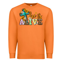 Carrot Easter Day He is alive with cross Premium Sweatshirt - OliviaCreatesArt