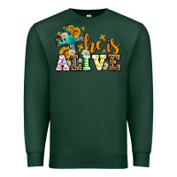 Sports Green Easter Day He is alive with cross Premium Sweatshirt - OliviaCreatesArt