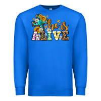 True Royal Easter Day He is alive with cross Premium Sweatshirt - OliviaCreatesArt