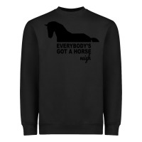 Black everybody's gotta horse neigh Heavyweight Sweatshirt - Bettercallsaul
