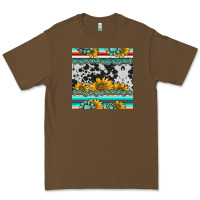 Sunflower Cowhide Serape Coaster Premium Tee | Teevron
