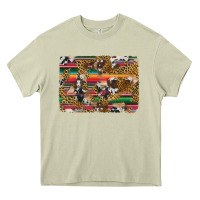 Mossy western serape cowhide and leopard background Heavy Core Tee - Artiststas