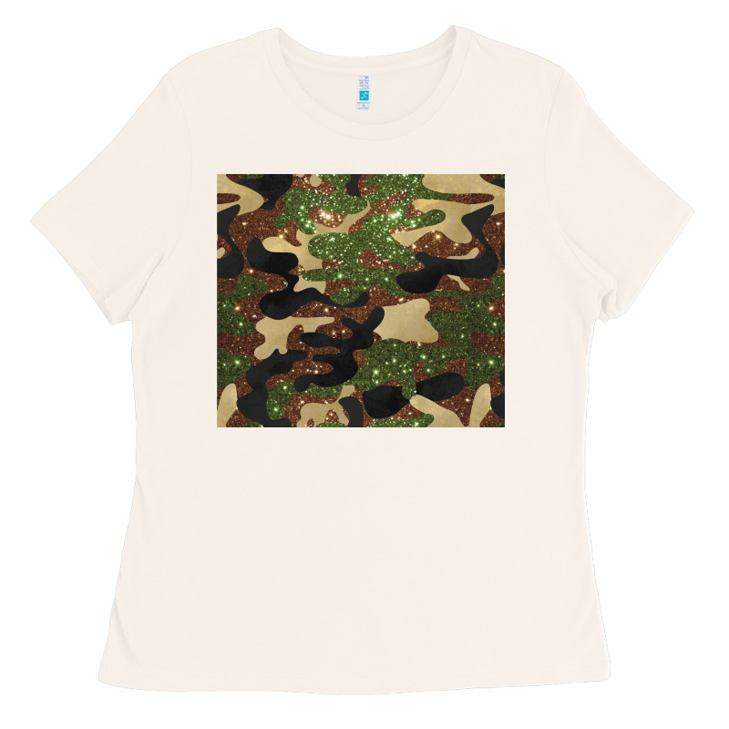 Camouflage Glitter Ladies Tee by BarkalooDesign | Teevron