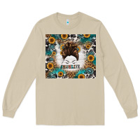 Mushroom mom life messy bun western Long Sleeve Tee - Jasminsmagicworld