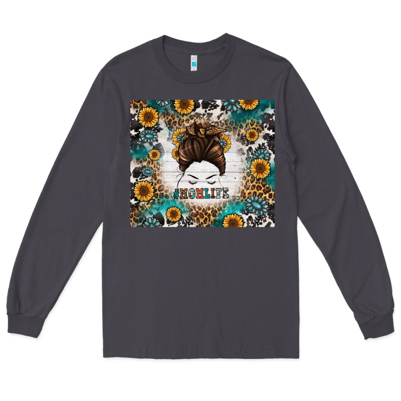 Mom Life Messy Bun Western Long Sleeve Tee by Jasminsmagicworld | Teevron