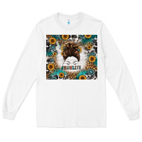 White mom life messy bun western Long Sleeve Tee - Jasminsmagicworld