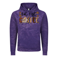 Cloud Purple but first coffee Vintage Hoodie - MaliasSmallBusiness